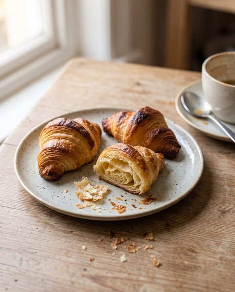 Croissants aus Fertigteig in der Heißluftfritteuse
