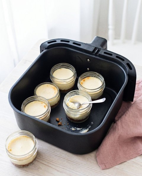 Käsekuchen im Glas aus der Heißluftfritteuse