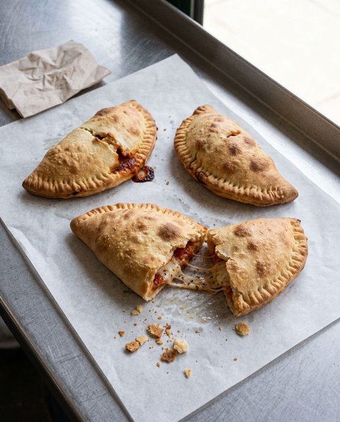 Panzerotti mit Tomate und Mozzarella
